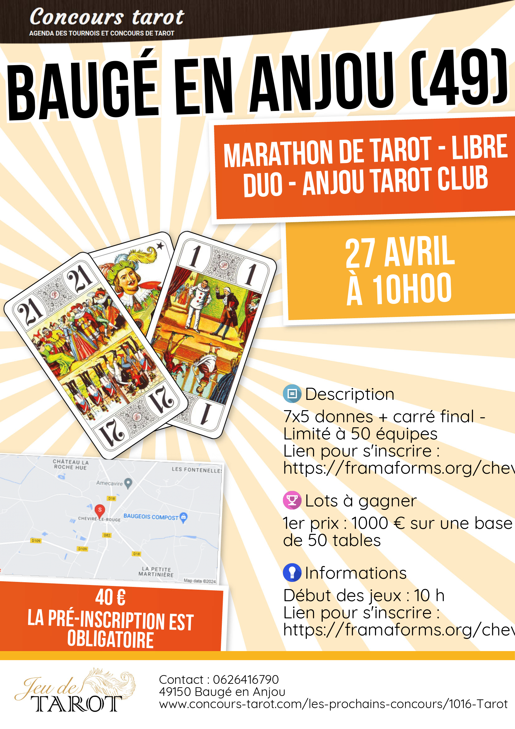 Marathon de Tarot  Libre Duo  Anjou Tarot Club