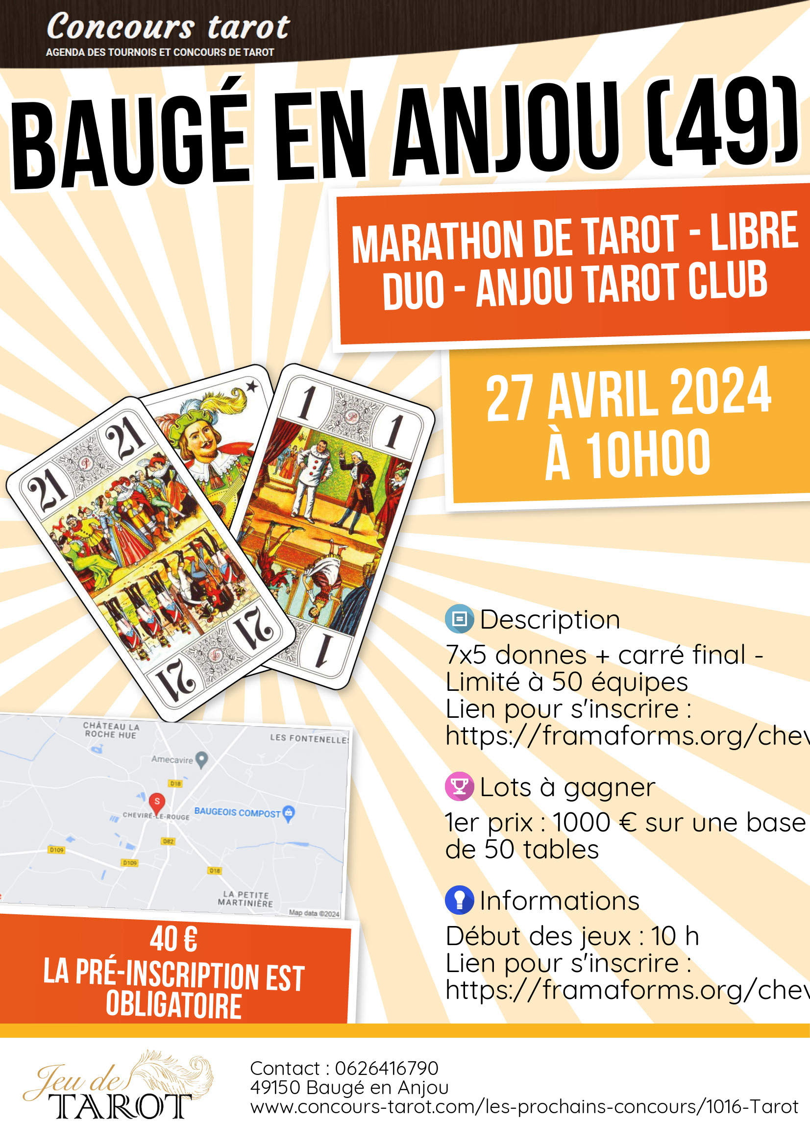 Marathon de Tarot  Libre Duo  Anjou Tarot Club