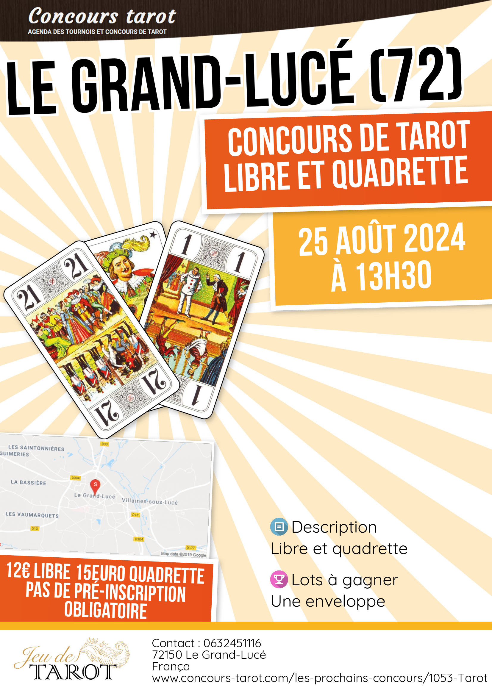 Concours de tarot libre et quadrette 