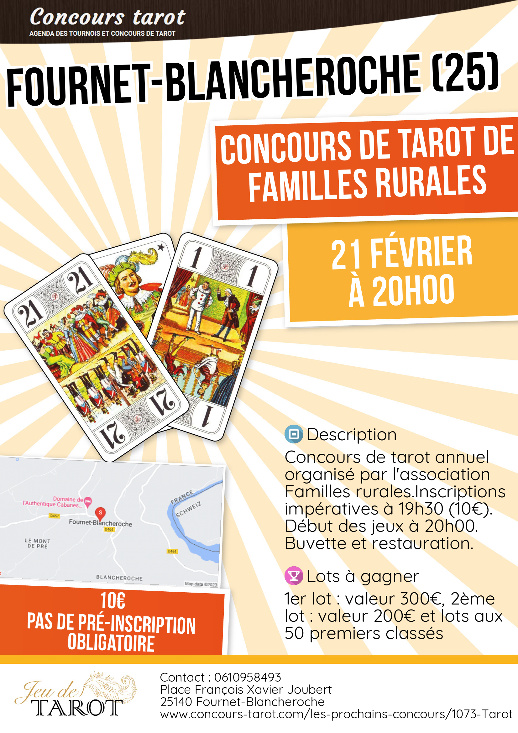 Concours de tarot de Familles Rurales