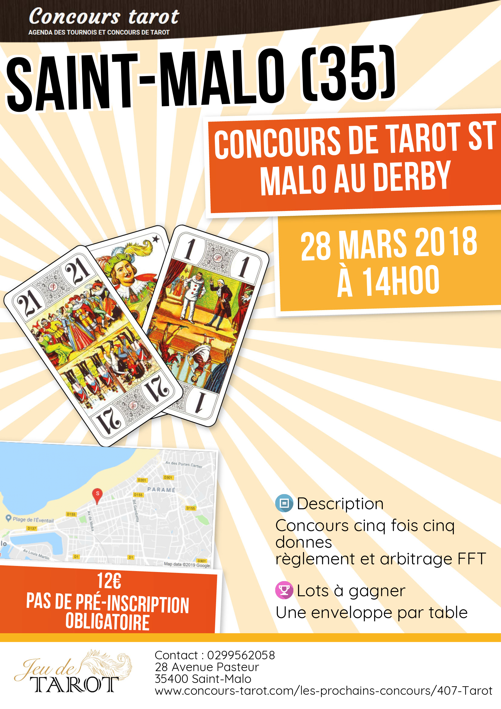 Concours de tarot St Malo au Derby