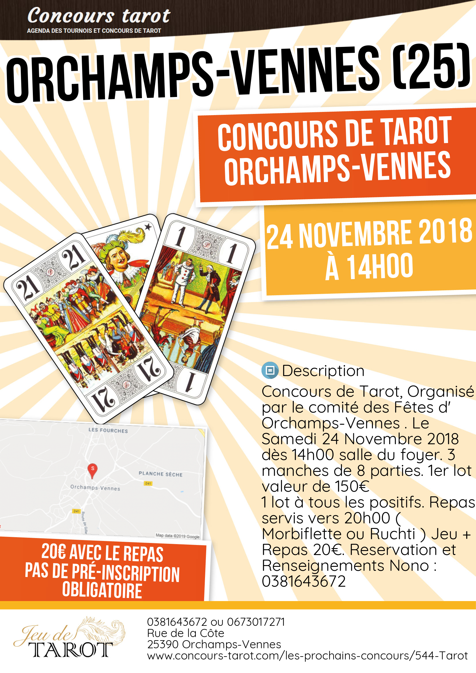 Concours de tarot  OrchampsVennes