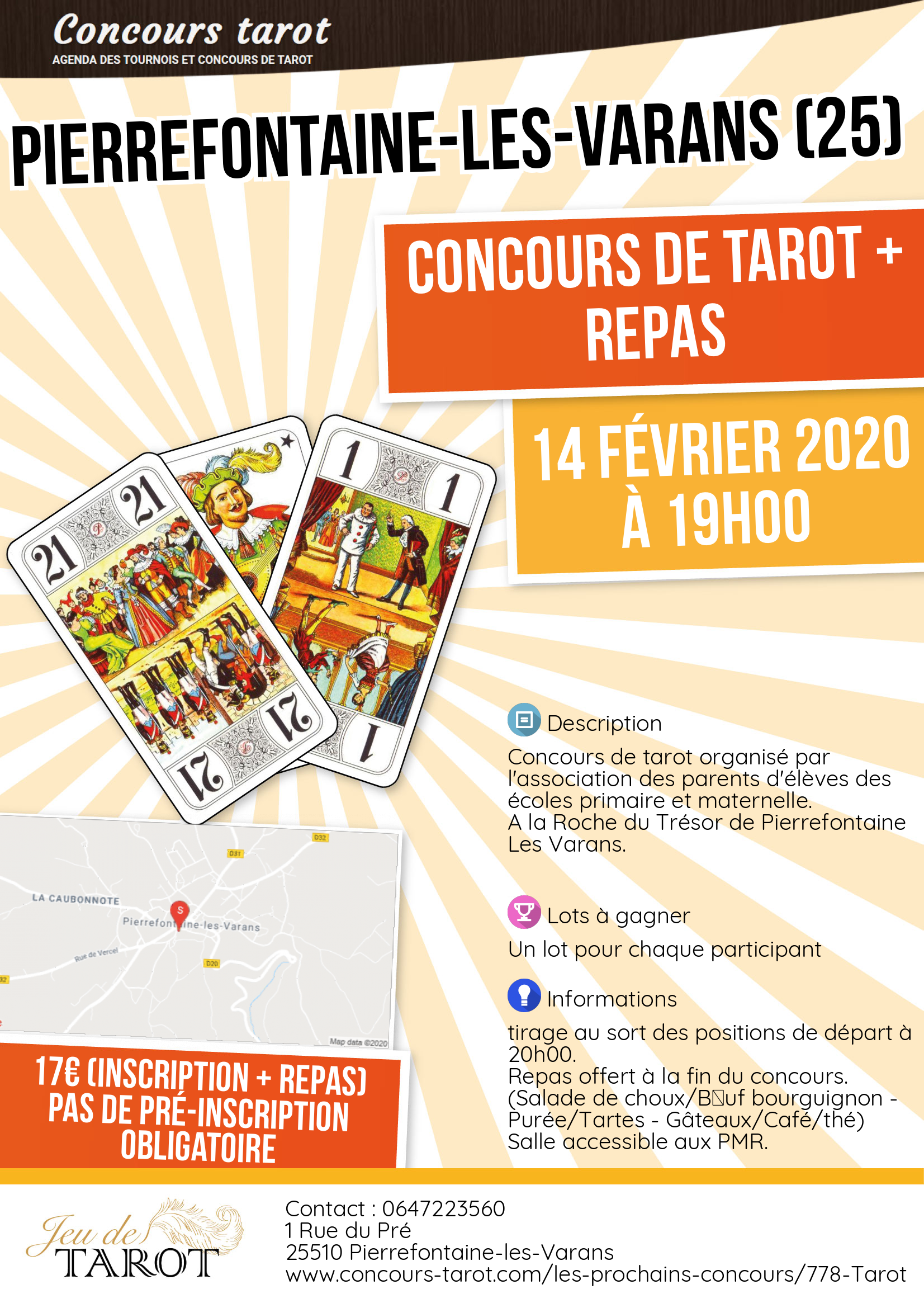 Concours de tarot  repas