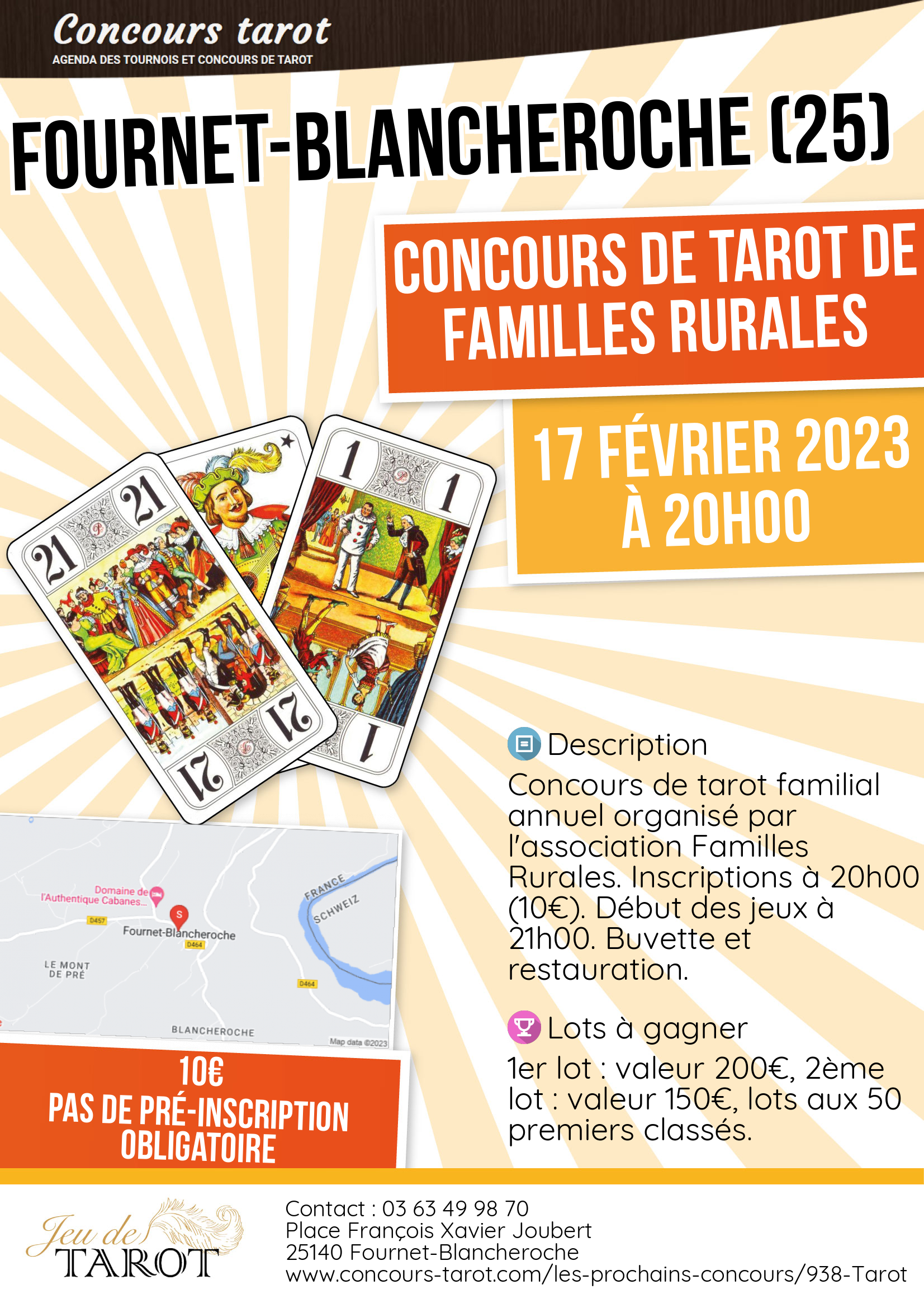 Concours de tarot de Familles Rurales