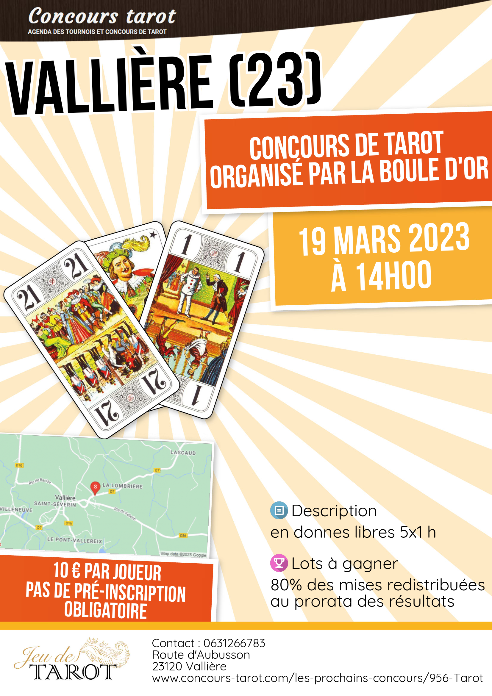 Concours de tarot  organise par la Boule d or
