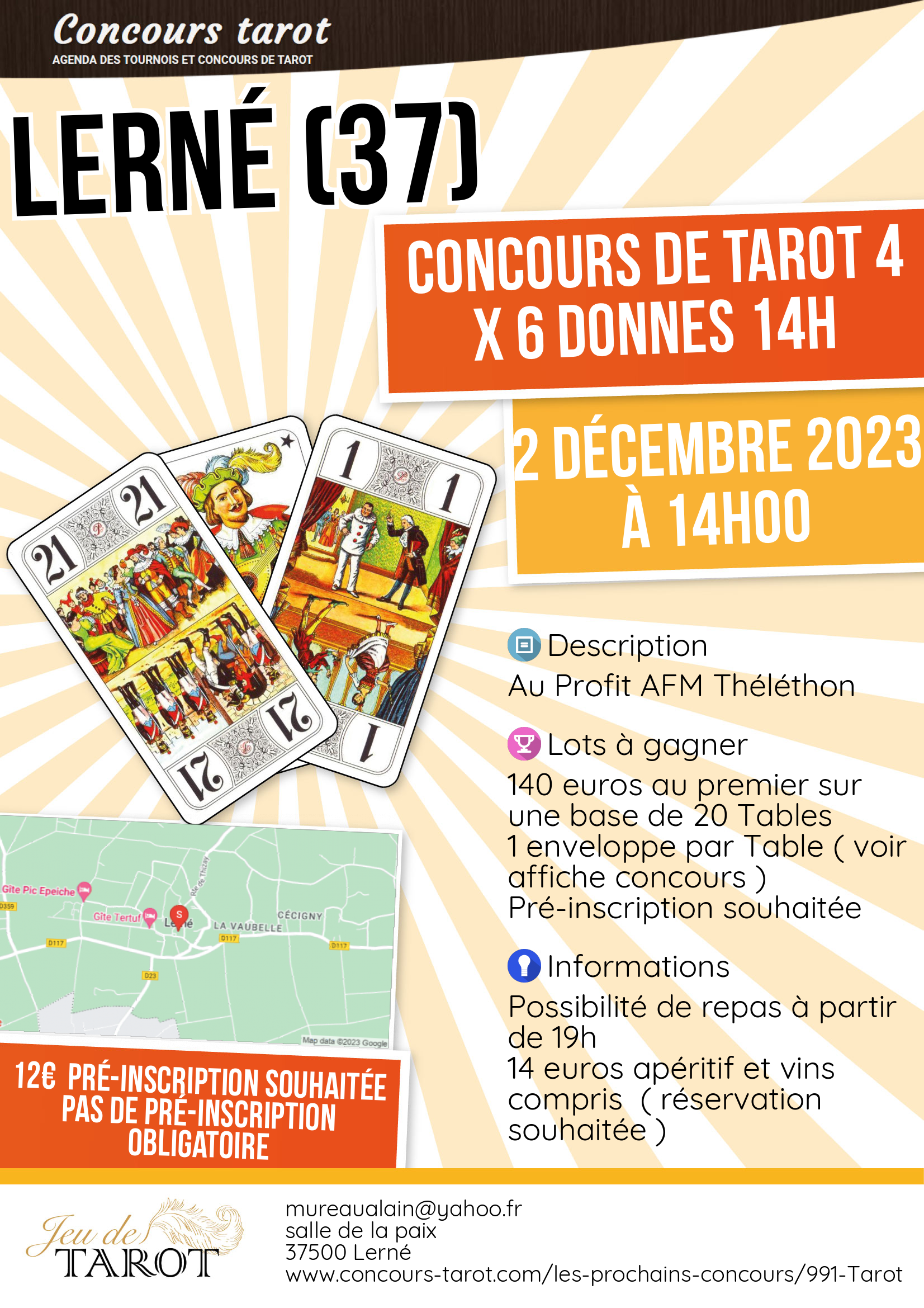 Concours de tarot 4 X 6 Donnes 14H