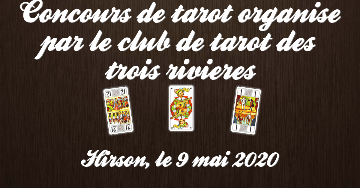 Concours de tarot organise par le club de tarot des trois rivieres